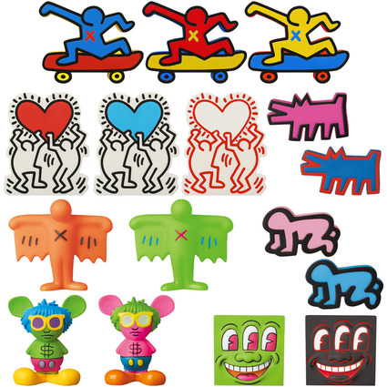 MINI VCD KEITH HARING #3 Skateboarder / With Heart / Barking Dog / Flying Devil / Radiant Baby / Andy Mouse / Three Eyed Smiling Face