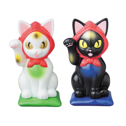 招き化け猫 又之助 WHITE・BLACK《2016年11月下旬発送予定》//縁起物百貨店