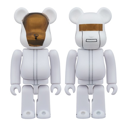 BE@RBRICK DAFT PUNK (WHITE SUITS Ver.) 2 PACK GUY-MANUEL de HOMEM-CHRISTO/ THOMAS BANGALTER 100%