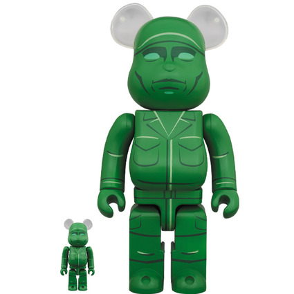 BE@RBRICK GREEN ARMY MEN 100% & 400%