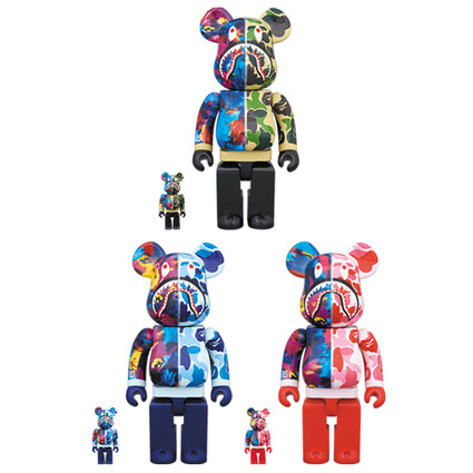 BE@RBRICK BAPE(R) × M / mika ninagawa SHARK 100% & 400%