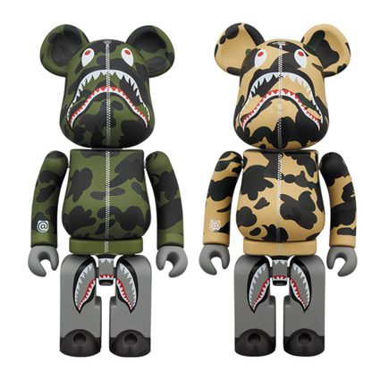 1ST CAMO SHARK BE@RBRICK 超合金 GREEN/YELLOW