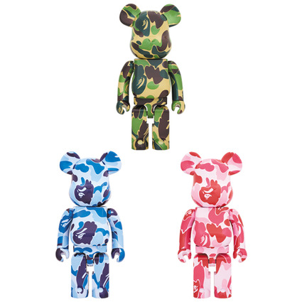 BE@RBRICK ABC CAMO 1000% GREEN/BLUE/PINK