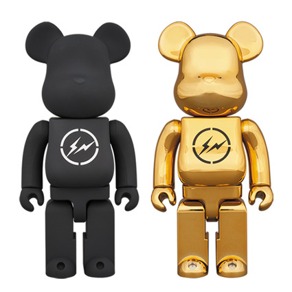 BE@RBRICK THE CONVENI × fragmentdesign 400% BLACK/GOLD