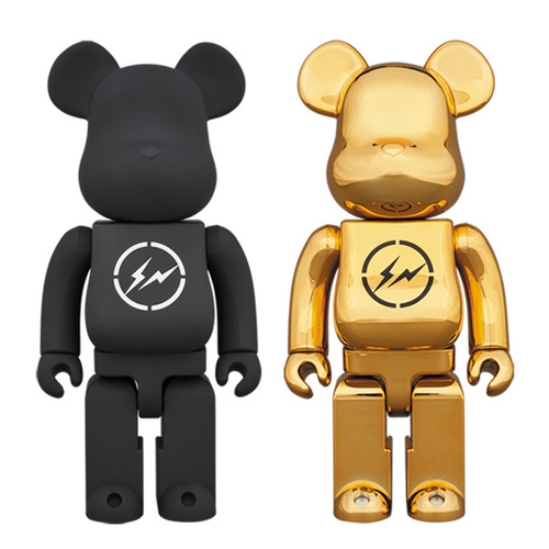 BE@RBRICK THE CONVENI × fragmentdesign 400% BLACK/GOLD