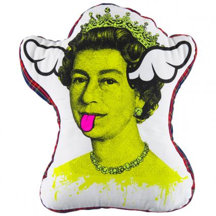 PLUSH CUSHION DOG SAVE THE QUEEN