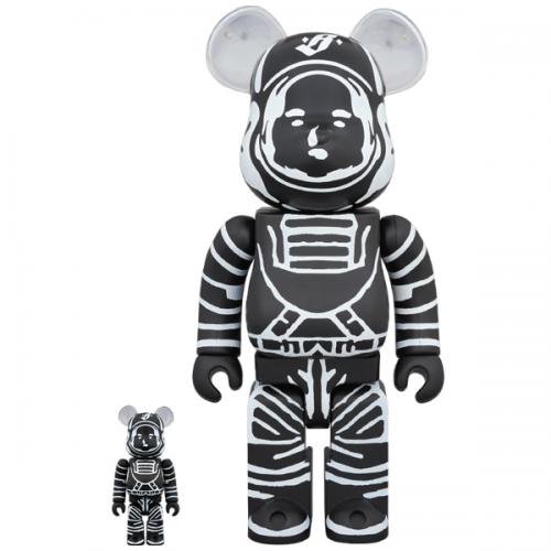 BE@RBRICK BILLIONAIRE BOYS CLUB ASTRONAUT BLACK 100% & 400%