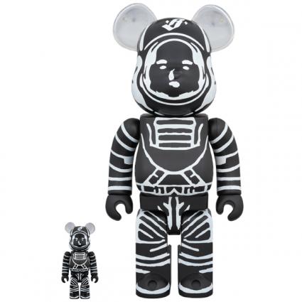 BE@RBRICK BILLIONAIRE BOYS CLUB ASTRONAUT BLACK 100% & 400%