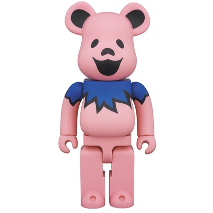 BE@RBRICK GRATEFUL DEAD DANCING BEARS PINK 400%