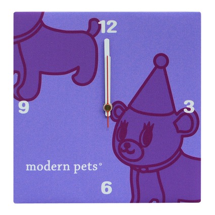 ファブリッククロック　modern　pets　ライトパープル