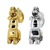 STARDUST BE@RBRICK 3CHARM PENDANT GOLD/SILVER